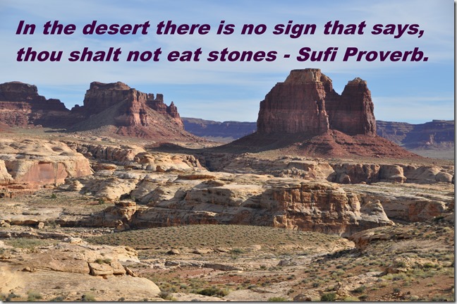 Monument Valley with Sufi Proverb text