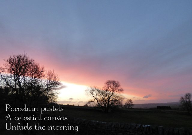 porcelain pastels, a celestial canvas unfurls the morning