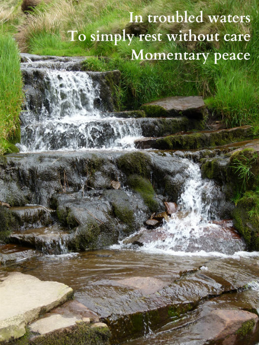 In troubled waters To simply rest without care Momentary peace